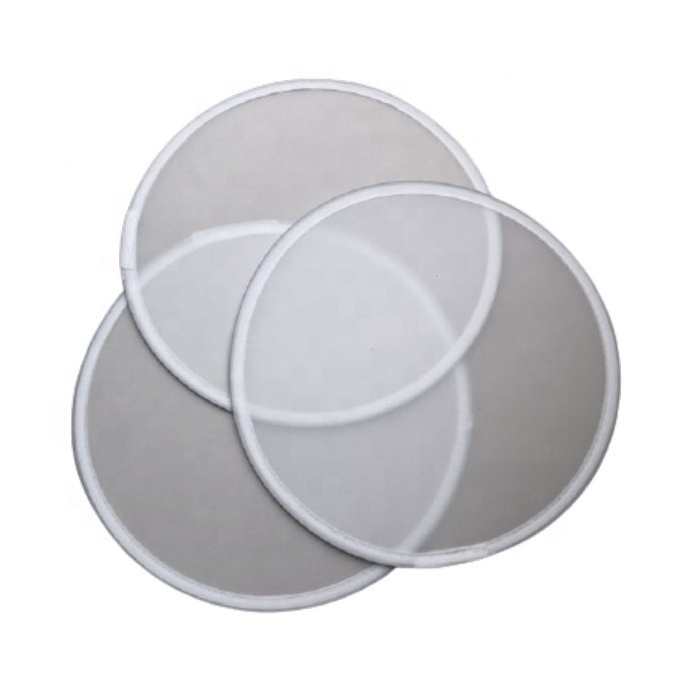 STOCK VERY FAST SHIPPING 25cm blank white polyester round foldable flying disc fan with pouch for sublimation