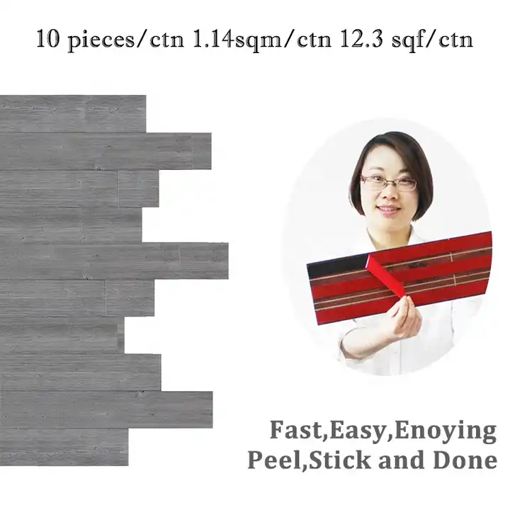 Interior Gray Art Home Decoration Pine Wood Peel And Stick Reclaimed Wall Panel