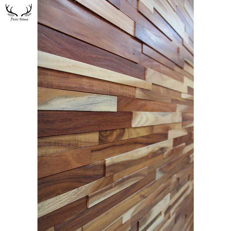 Solid wood decorative wall covering panels 3D wall panels brick wood panel wall sticker