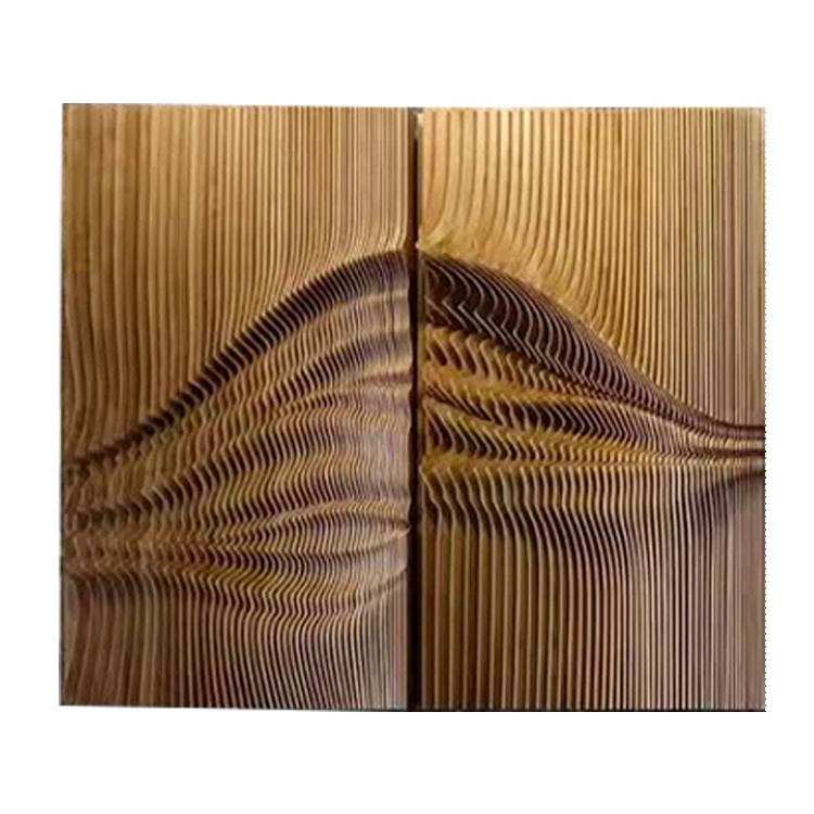 Other wall panel design art wall decoration wave textured antique 3d curved wood wall panels