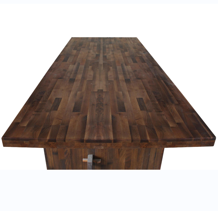 Office flat edge thick timber slabs table top butcher block countertop modern wooden dining table wood