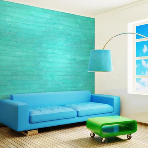 Hot Sale Decoration Wood Self-adhesive Panels Green Blue Wall Peel And Stick Wallpaper