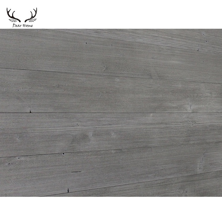 Grey High End Indoor Wall Decor Wooden Stick On Wall Plank Reclaimed Wood Peel And Stick