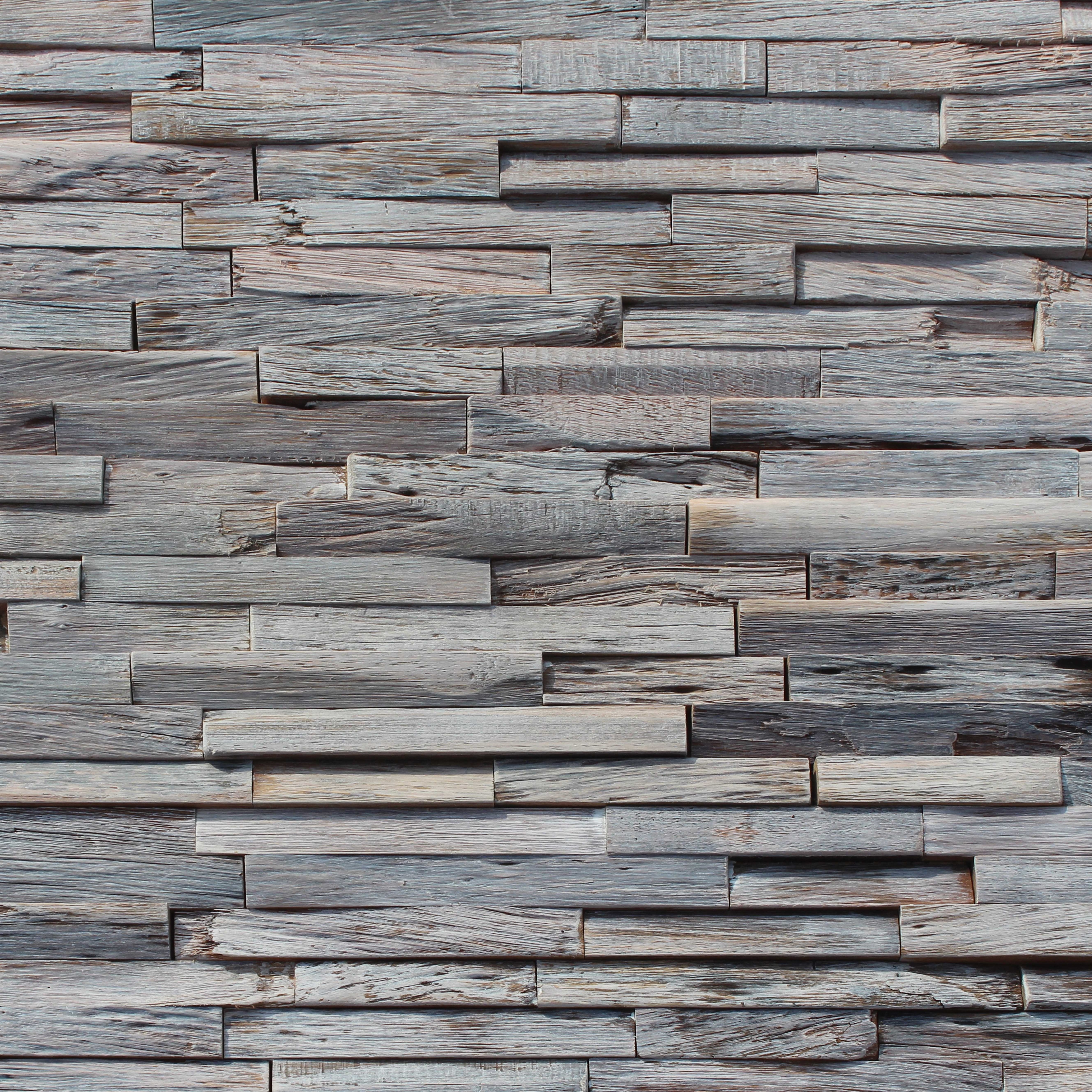 Classic 3d wall panel decorative reclaimed wood effect planks grey wood wall paneling for walls