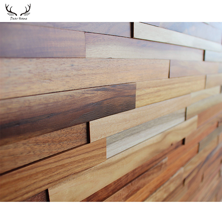 Solid wood decorative wall covering panels 3D wall panels brick wood panel wall sticker