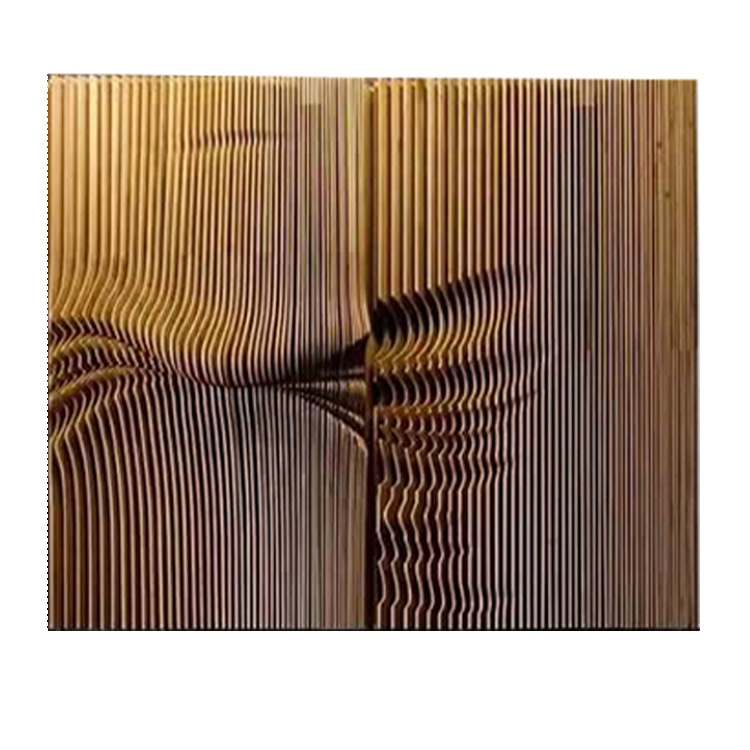 Other wall panel design art wall decoration wave textured antique 3d curved wood wall panels