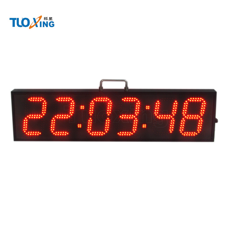 6 inch 6 digits LED digital stop watch battery light with timer