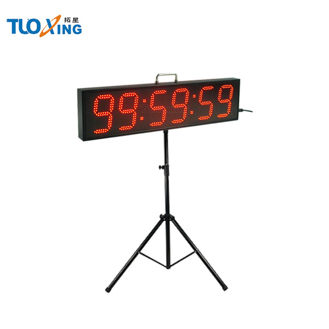 6 inch 6 digits LED digital stop watch battery light with timer