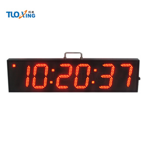 6 inch 6 digits LED digital stop watch battery light with timer