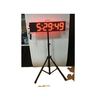 6" 6 digit digital red thin double sided outdoor marathon clock