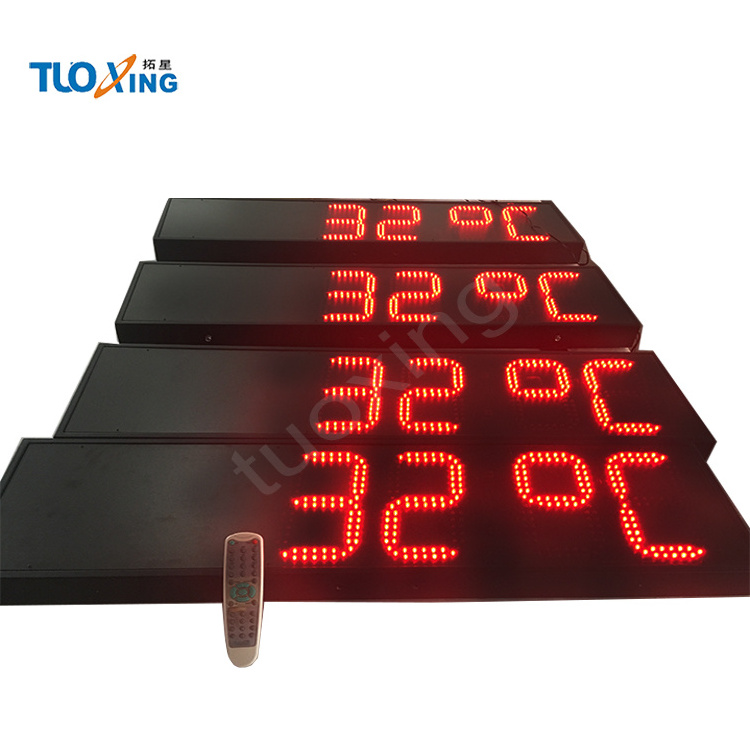 8 inch 6 digits led sports digital sports timer with temperature display