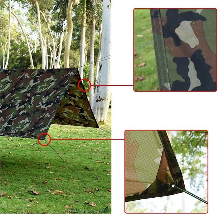 Multifunctional outdoor waterproof sunscreen 3*3M hammock Rain Fly tarp for camping backpacking hiking