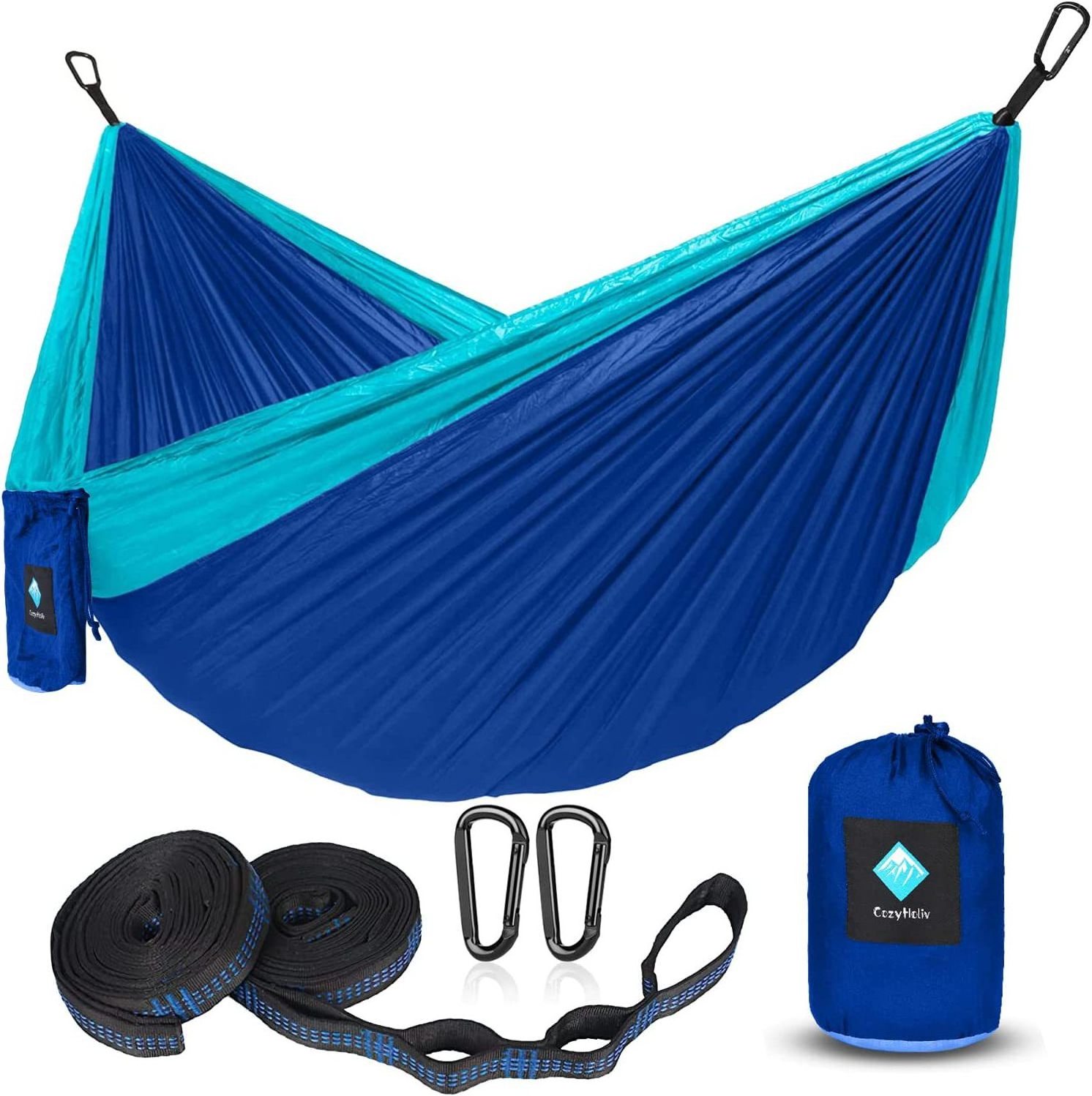 Factory Direct can customize nylon double camping hammock portable parachute hammock