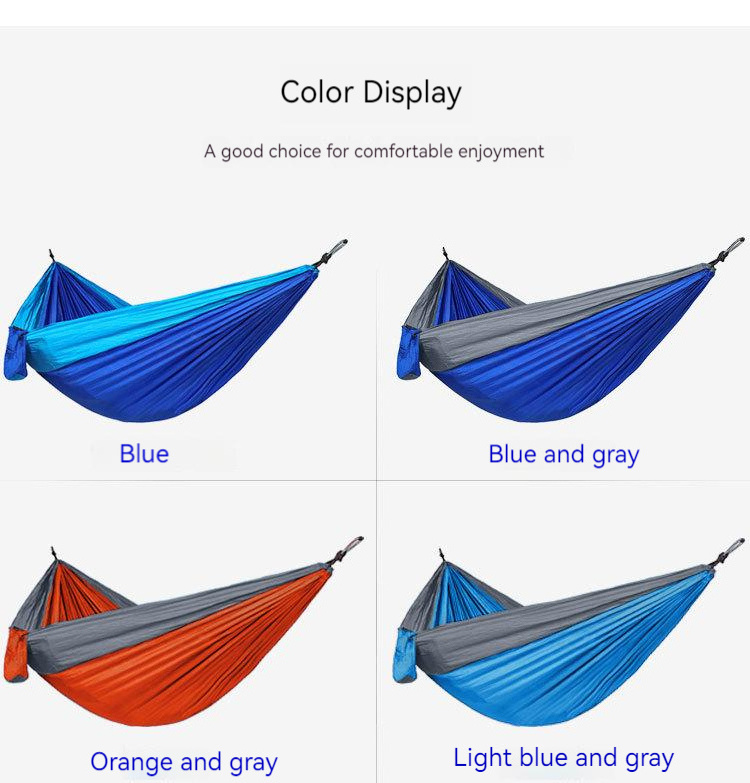 Factory Direct can customize nylon double camping hammock portable parachute hammock