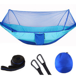 High quality Nylon mosquito proof hammock swing foldable hanging camping hammock