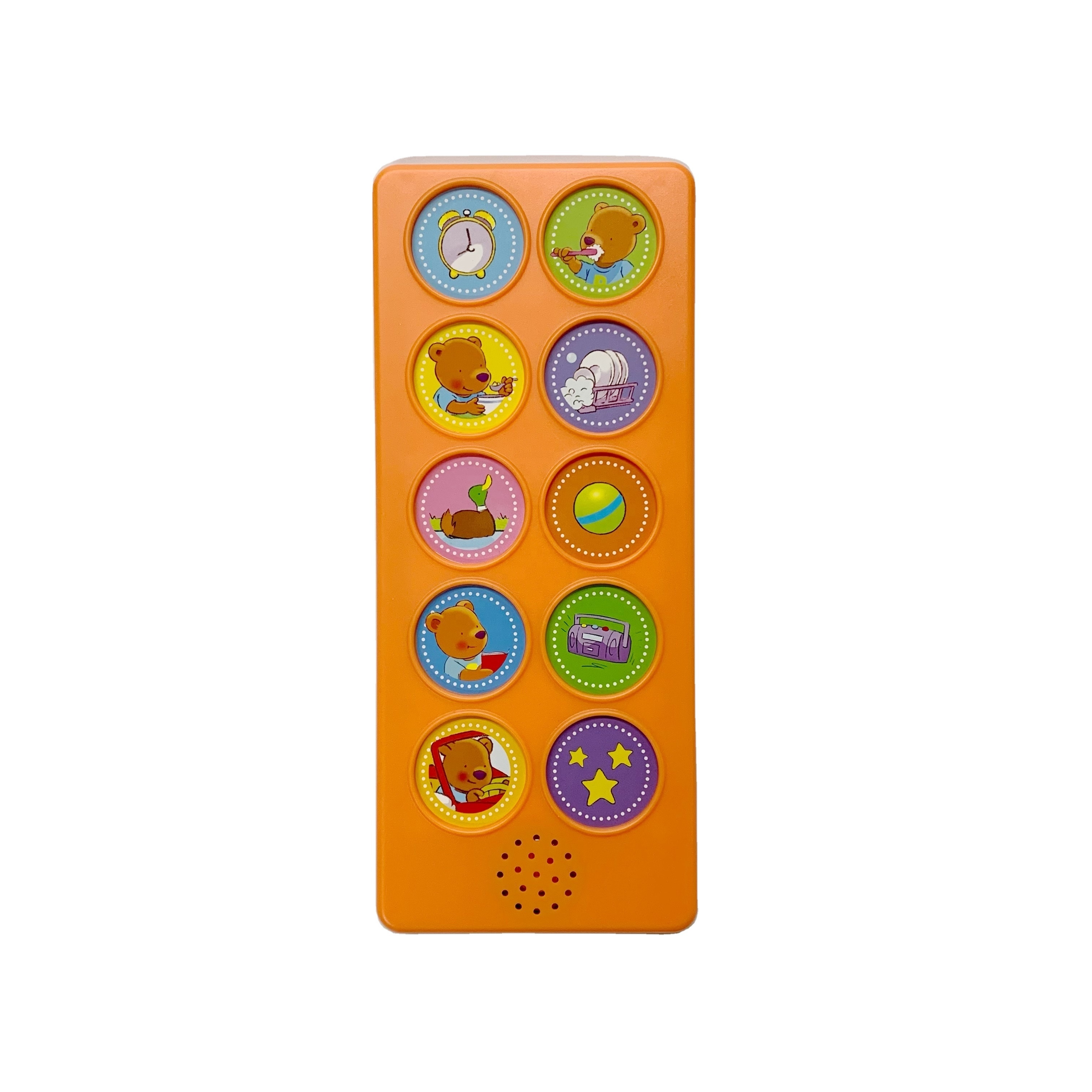 Popular Customized Early Education Circle 10 Buttons Sound Module Book Audio Board Book Puzzle Games Voice Players Music Boxes