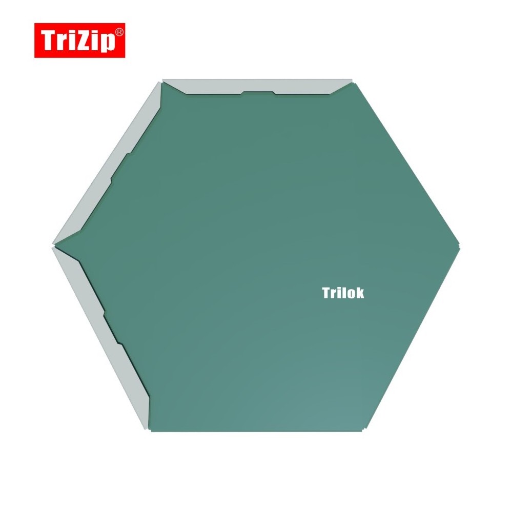 Trilok Metal Interlocking Roofing,Wall Cladding,Facade Hexagon Shingle Tile.