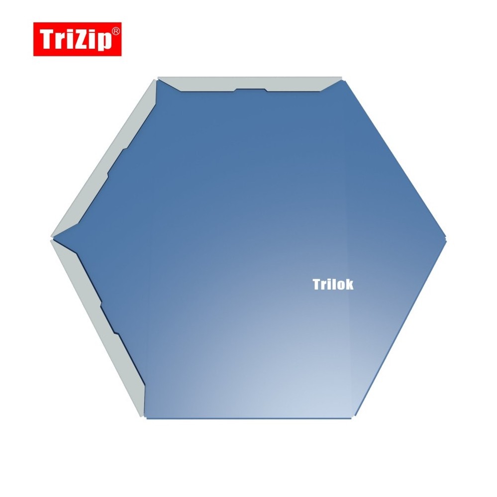 Trilok Metal Interlocking Roofing,Wall Cladding,Facade Hexagon Shingle Tile.