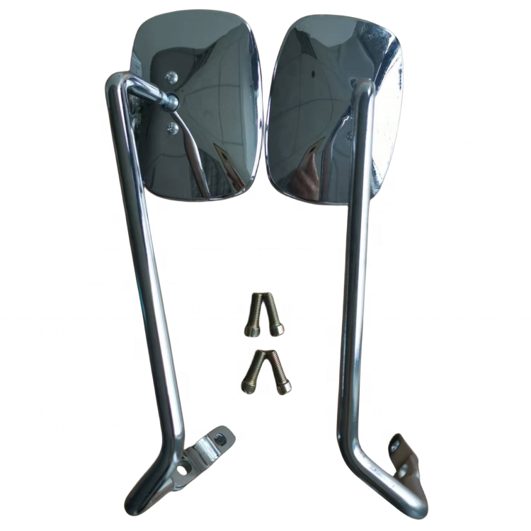 A-Class Universal Chrome-plated Iron Motorcycle Accessories Rear View Rectangular Mirrors Scooter Side Mirror for VESPA