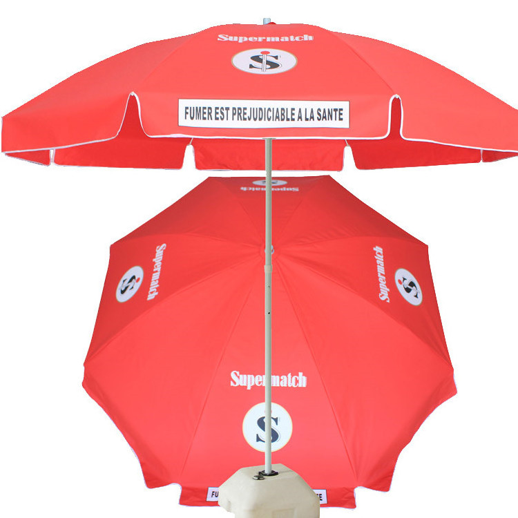 125cmx8panels Pvc Parasol with Water Base Beach Umbrella with Base Promotional Umbrella