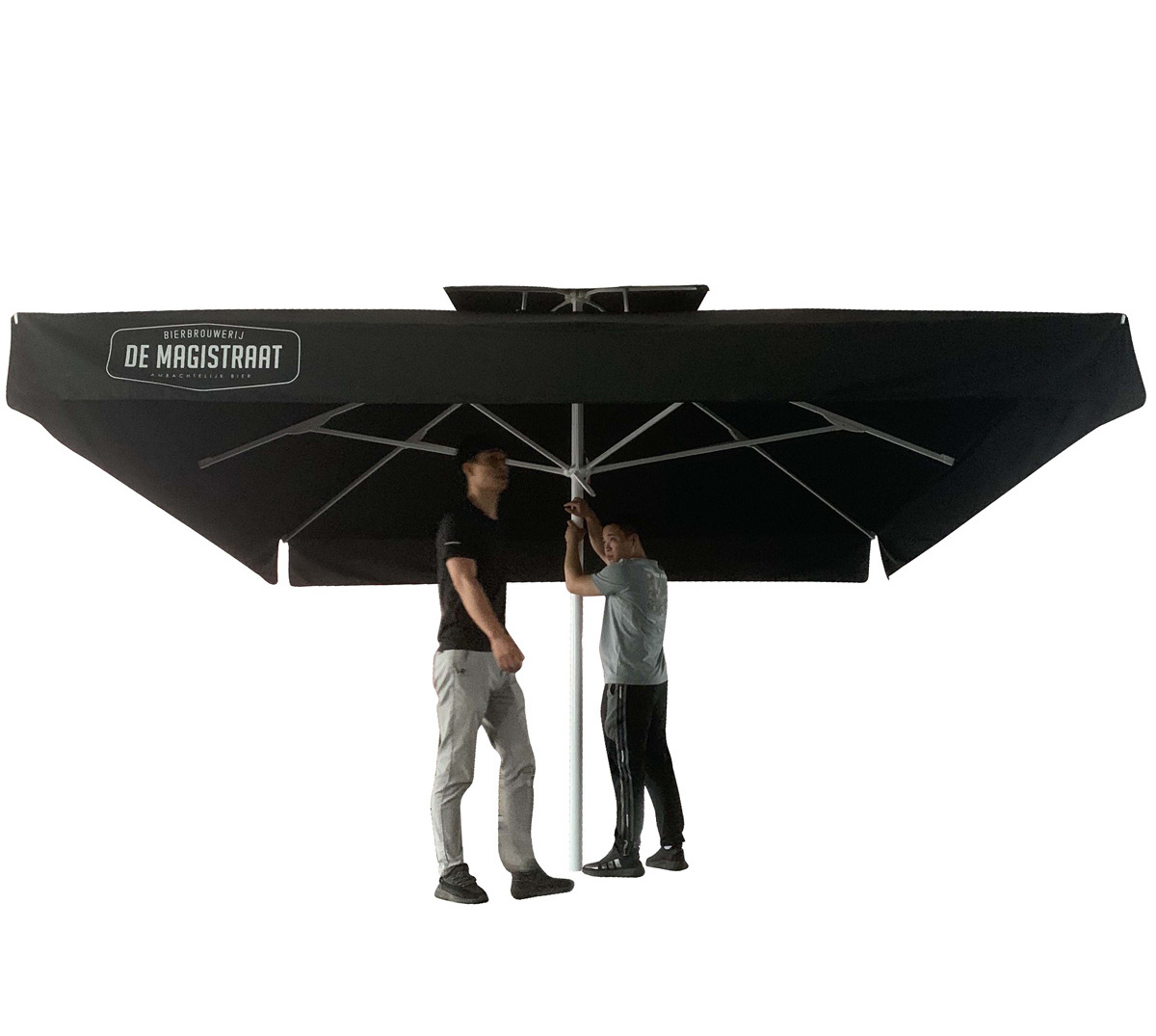 4x4m  aluminum frame big size square outdoor promotional  garden umbrella