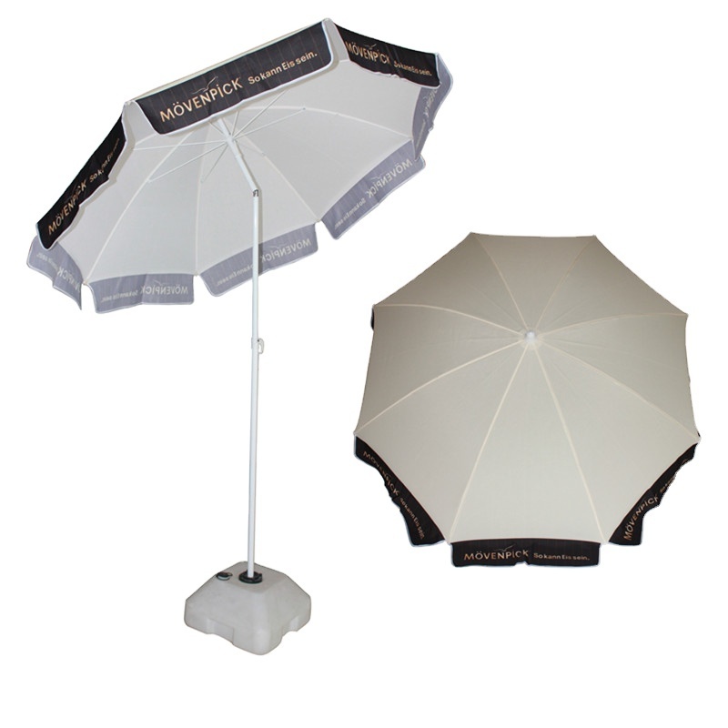 picnic table white beach umbrella for sun protection