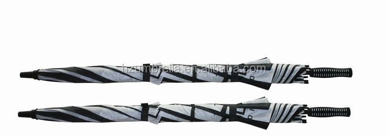 black and white golf umbrella dia 160cm storm resistant umbrella golf