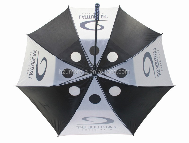 black and white golf umbrella dia 160cm storm resistant umbrella golf