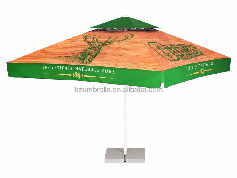 3.5x3.5M umbrella, aluminium frame square spring market umbrella parasol patio umbrella