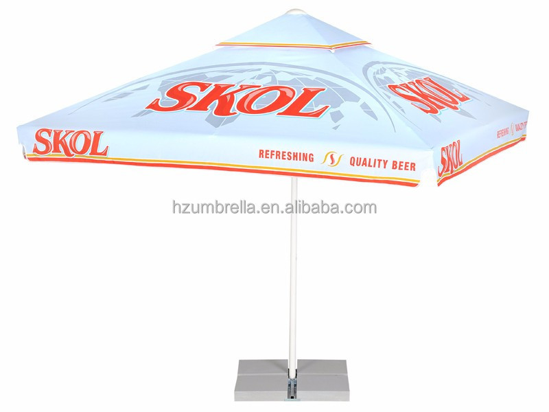 3.5x3.5M umbrella, aluminium frame square spring market umbrella parasol patio umbrella