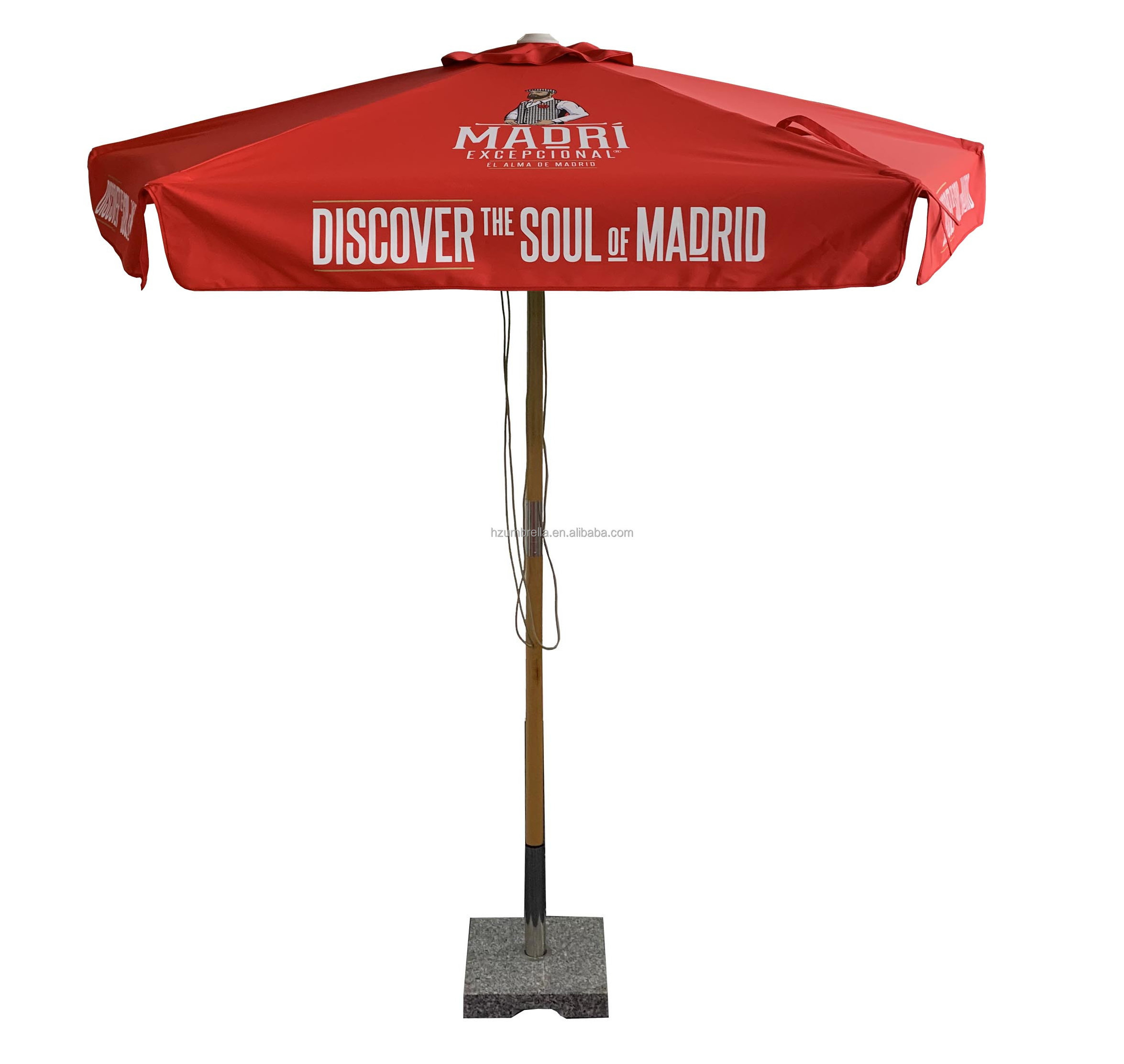 aluminum frame promotional outdoor market cafe umbrella