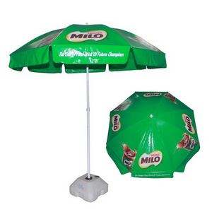 Milo PVC Custom Logo Printing Beach Umbrella For Advertising