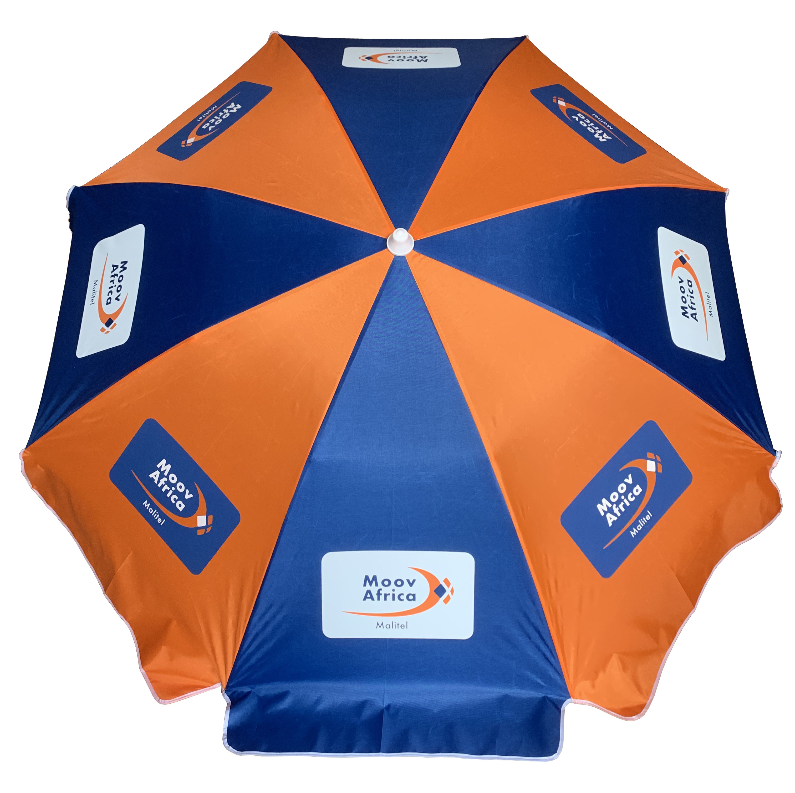 Moov Africa promotional beach umbrella parasol