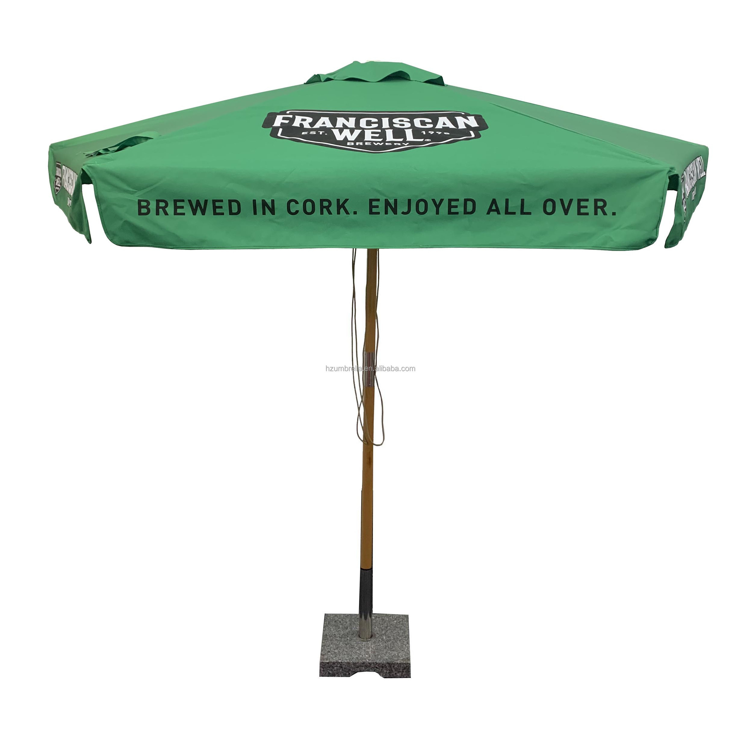 aluminum frame promotional outdoor market cafe umbrella