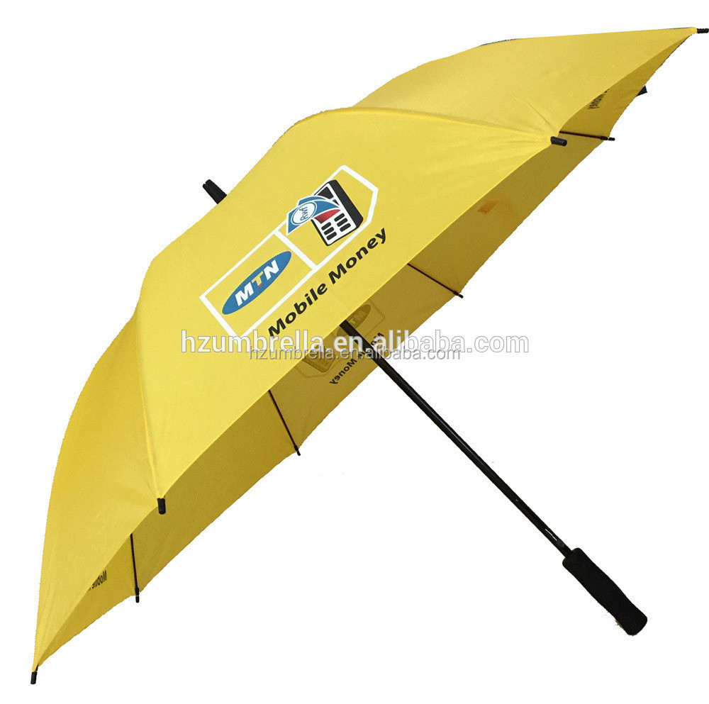 MTN automatic full fiberglass frame strong windproof golf umbrellas