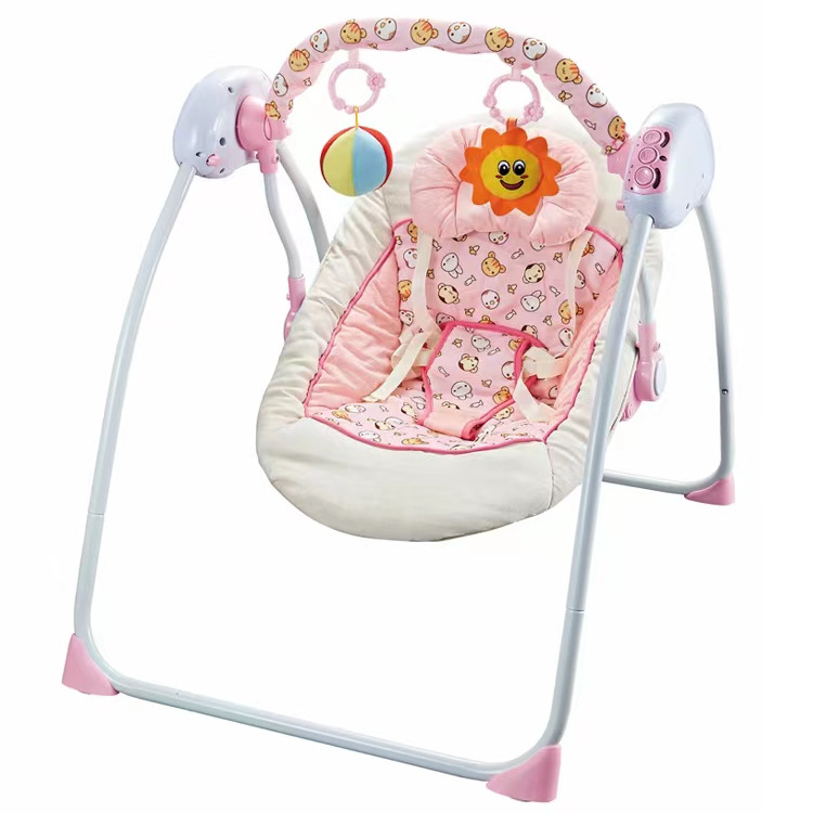 Electric Baby Bouncer Soothing Infant Seat Portable Baby Bouncer Swing with Music Foldable Swing Baby Bouncer and Rocker