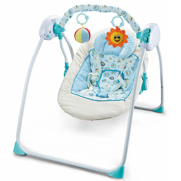 Electric Baby Bouncer Soothing Infant Seat Portable Baby Bouncer Swing with Music Foldable Swing Baby Bouncer and Rocker