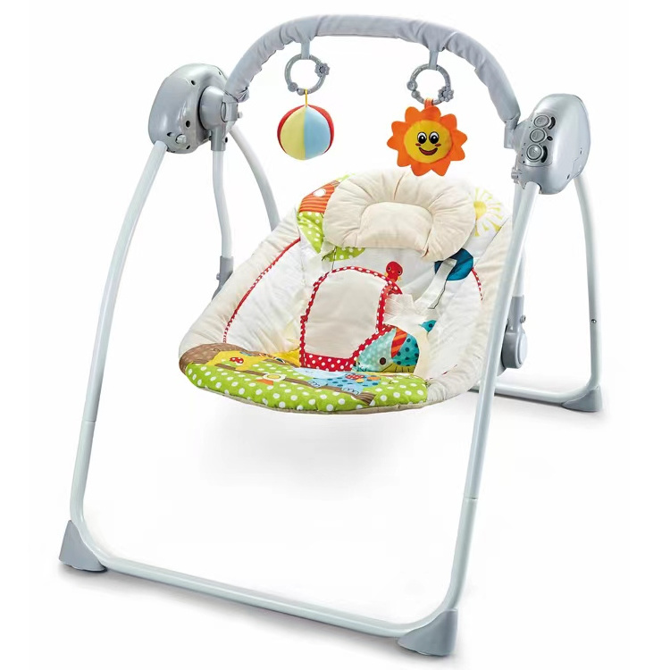 Electric Baby Bouncer Soothing Infant Seat Portable Baby Bouncer Swing with Music Foldable Swing Baby Bouncer and Rocker