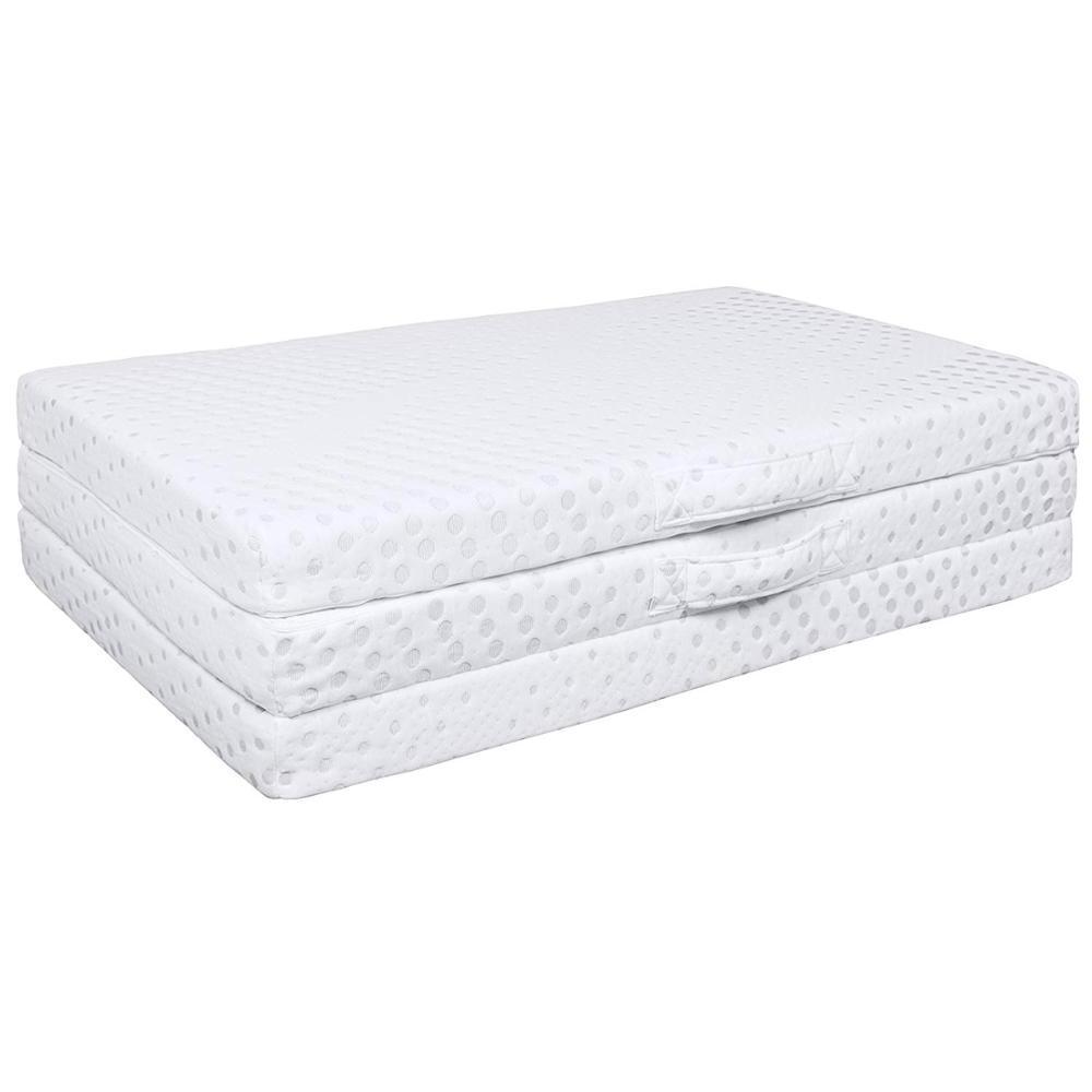 Hot Selling Portable 3in Queen Size Folding Memory Foam Gel Mattress Topper  With Removable Cover