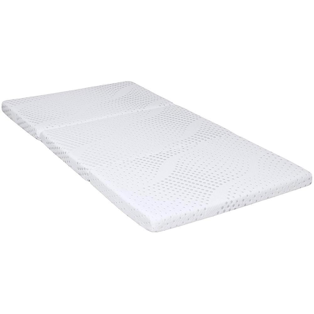 Hot Selling Portable 3in Queen Size Folding Memory Foam Gel Mattress Topper  With Removable Cover