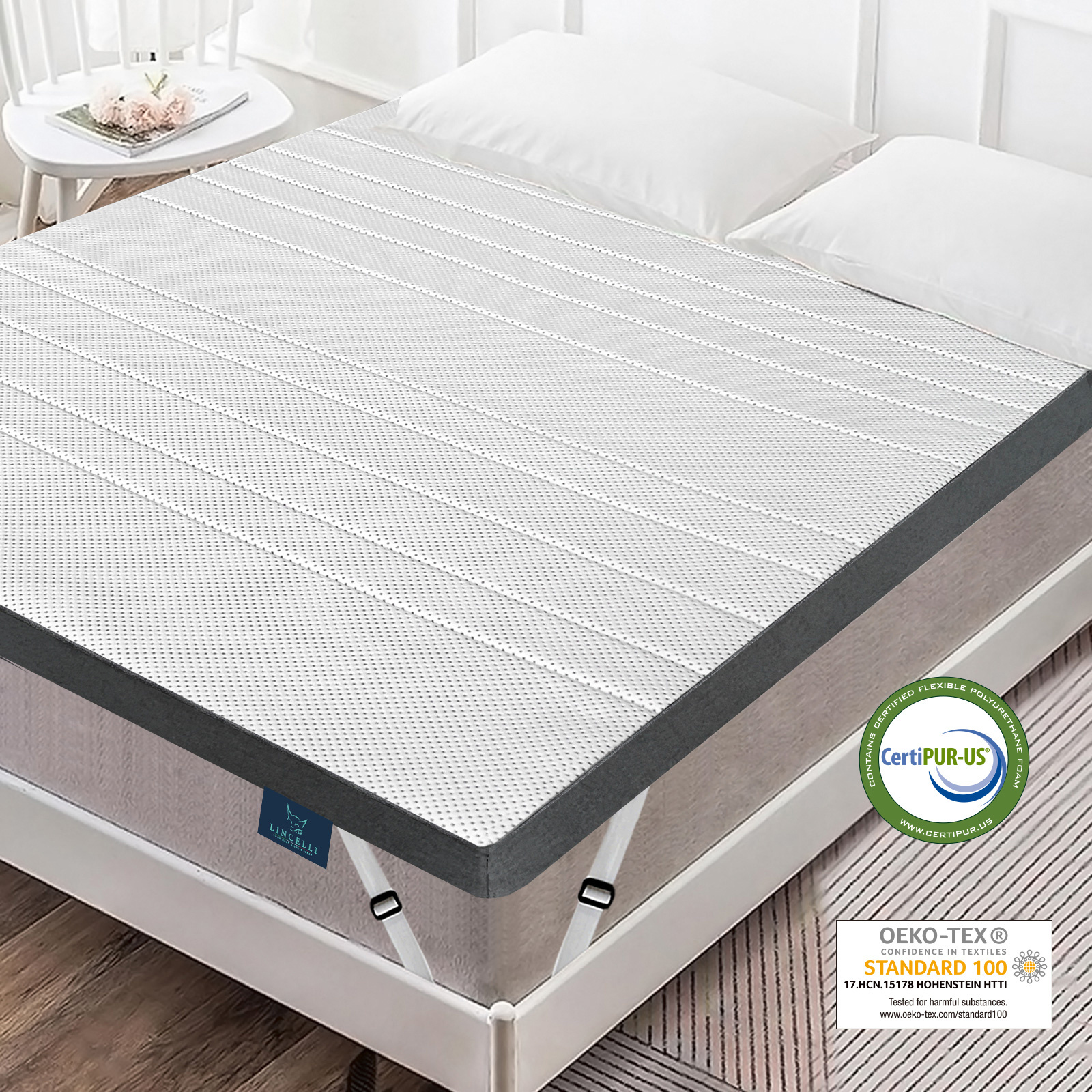 Hotel High Density Full Size lash bed topper  Memory Foam Mattress Topper