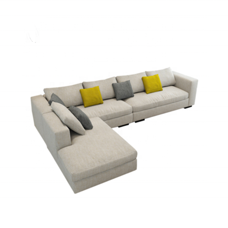 Factory custom color Modern Hotel Apartment Villa Lounge Comfortable upholstered sectional sofa