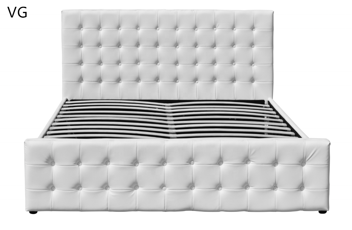 Modern home bedroom furniture button tufted velvet fabric upholstered storage folding bed