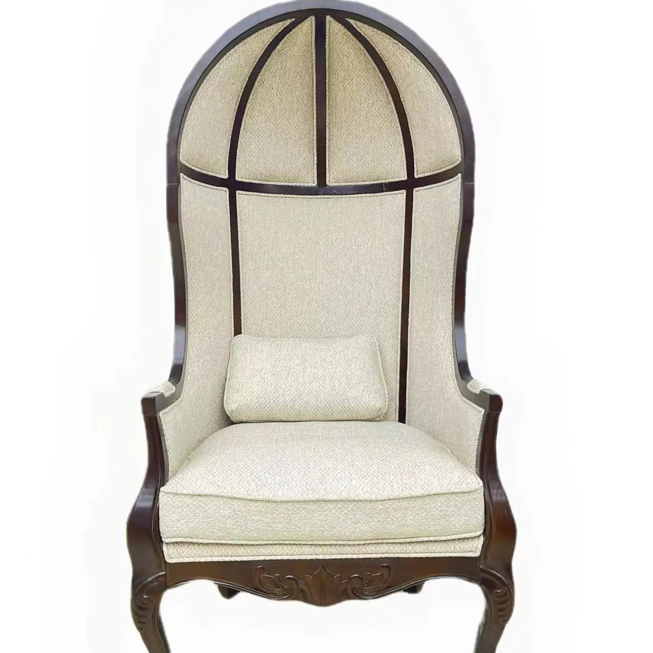 Antique Upholstered  chair Solid wood Patchwork color fashion Leisure Lounge Chair/fiberglass birdcage chair