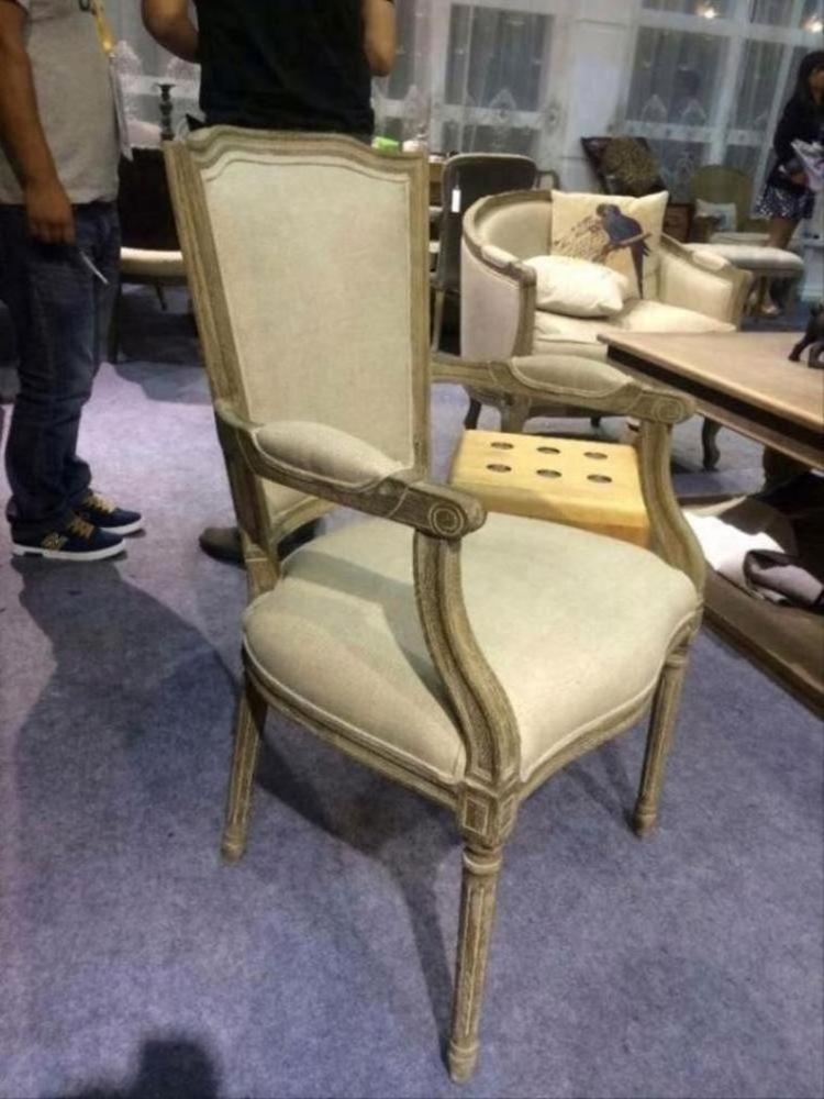 Wholesale wedding dining chair Restaurant hotel study table chair living room solid wood carved dining chair