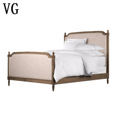 Chinese factory European Style Luxury Classic latest double bed designs Solid Wood Bed bedroom sets bed