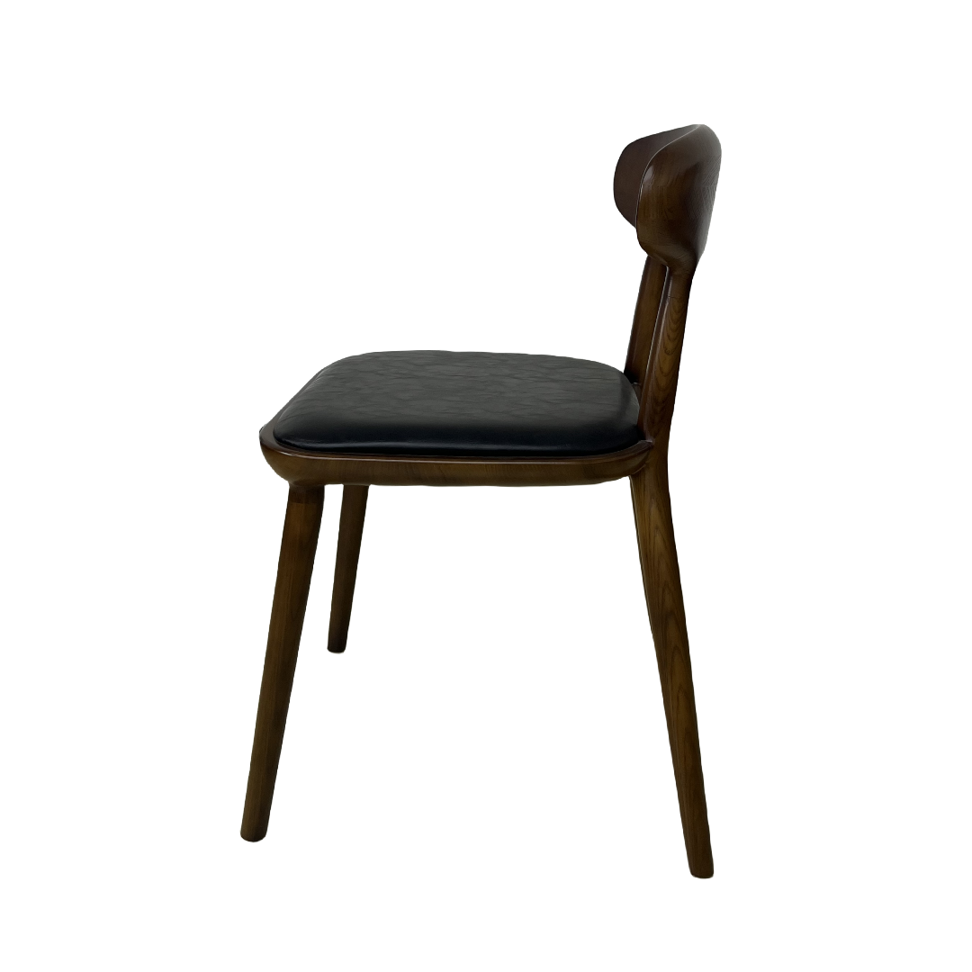 Leather Dining Stacking Chair with Metal Leg Modern Living Room Home Furniture Upholstered Side Sean Dix Copine Chair