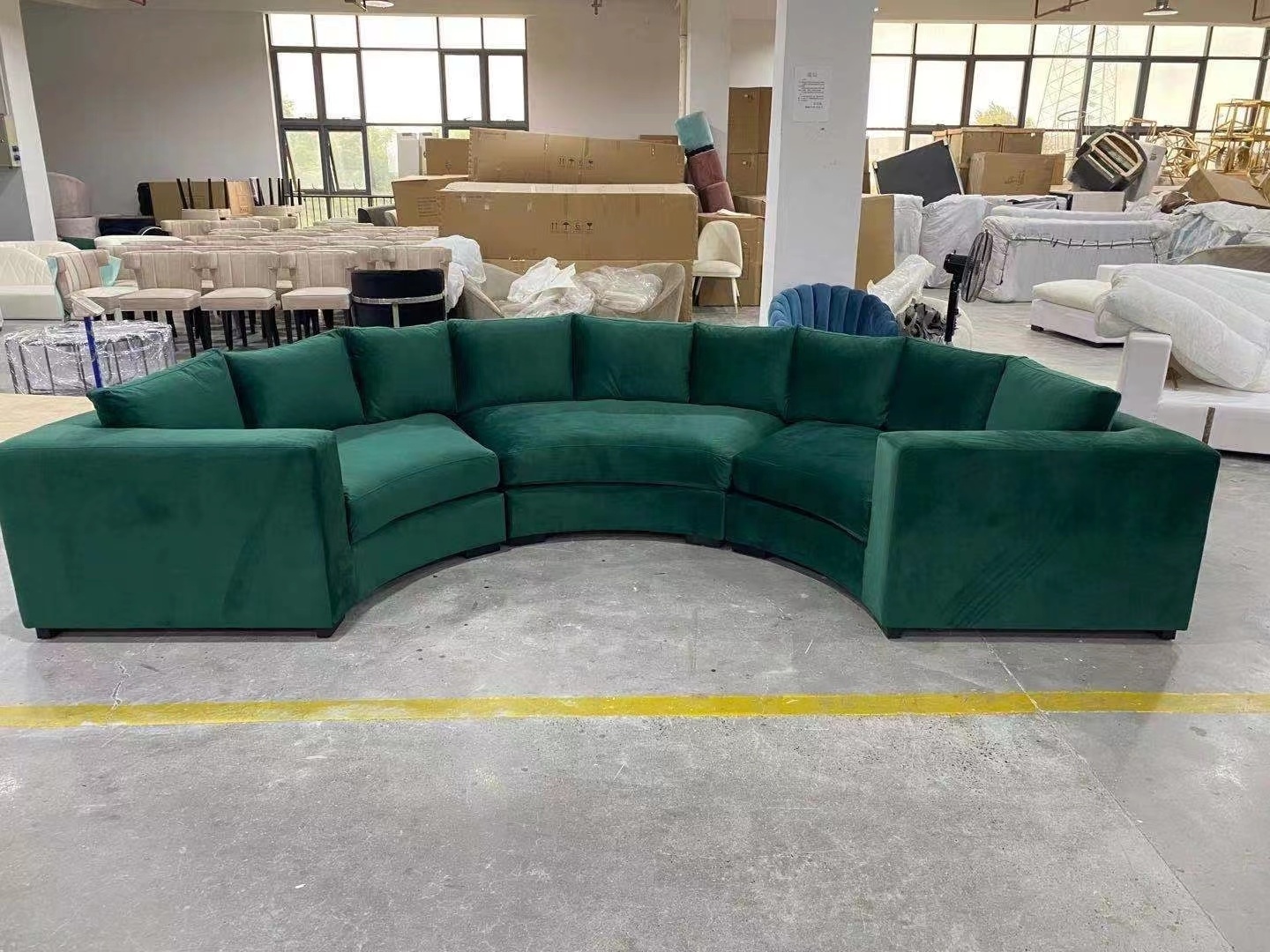 Italian style luxury sectional lounge suites modern sofa half round combination sofa gaming sofa