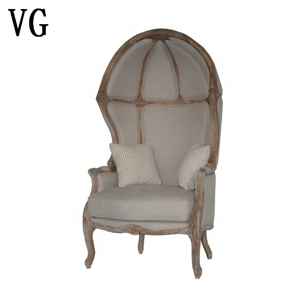 American style rural solid wood space shell single chair living room furniture hotels clubs villas customizable furniture