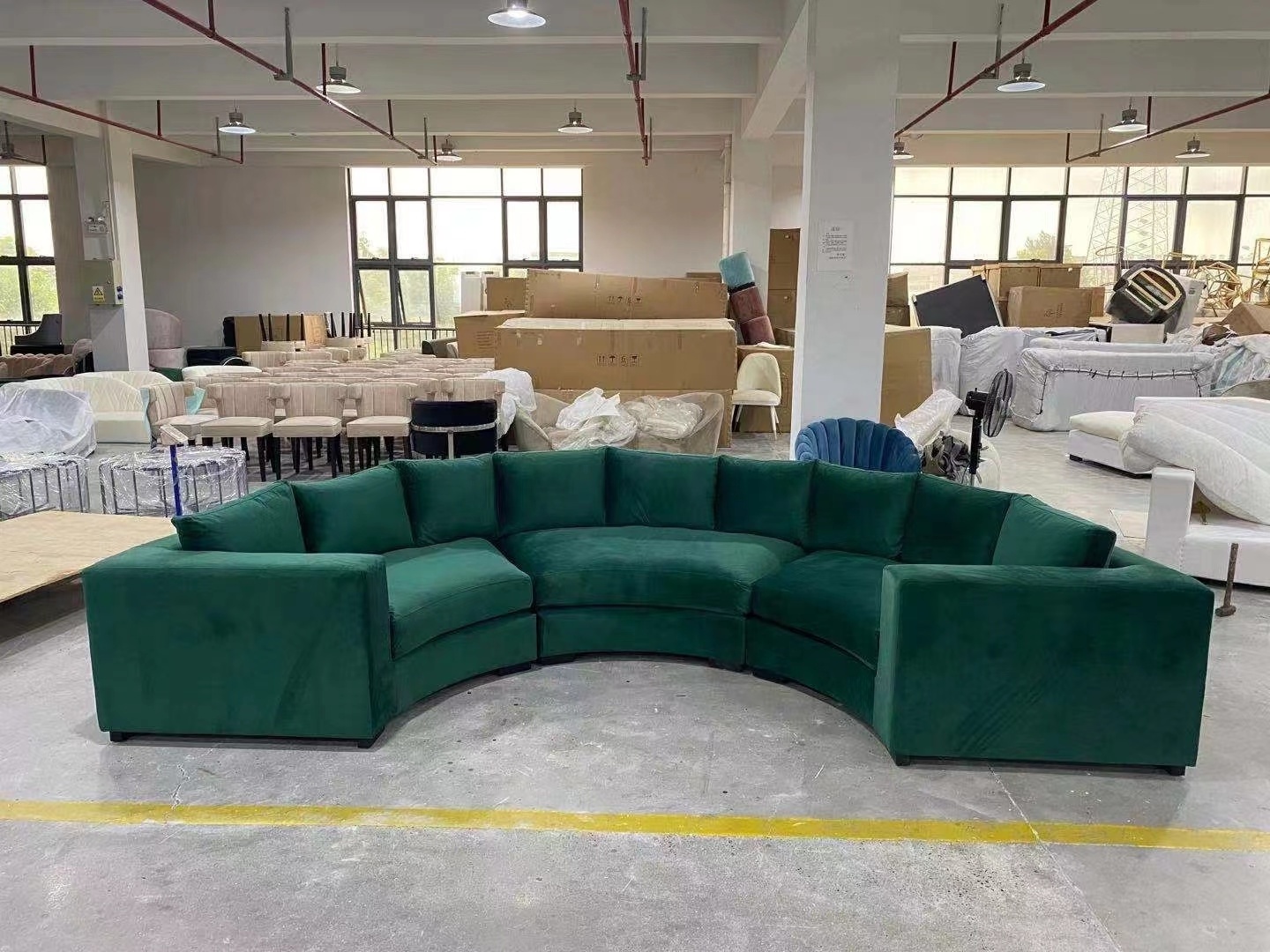 Italian style luxury sectional lounge suites modern sofa half round combination sofa gaming sofa